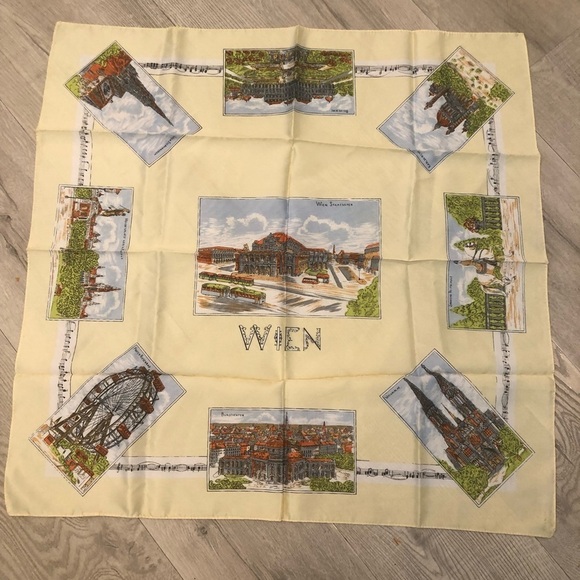 Vintage Vienna Austria Scarf The Third Man 34” - Picture 1 of 11